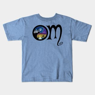 OM black graphx - funny meditation quotes Kids T-Shirt